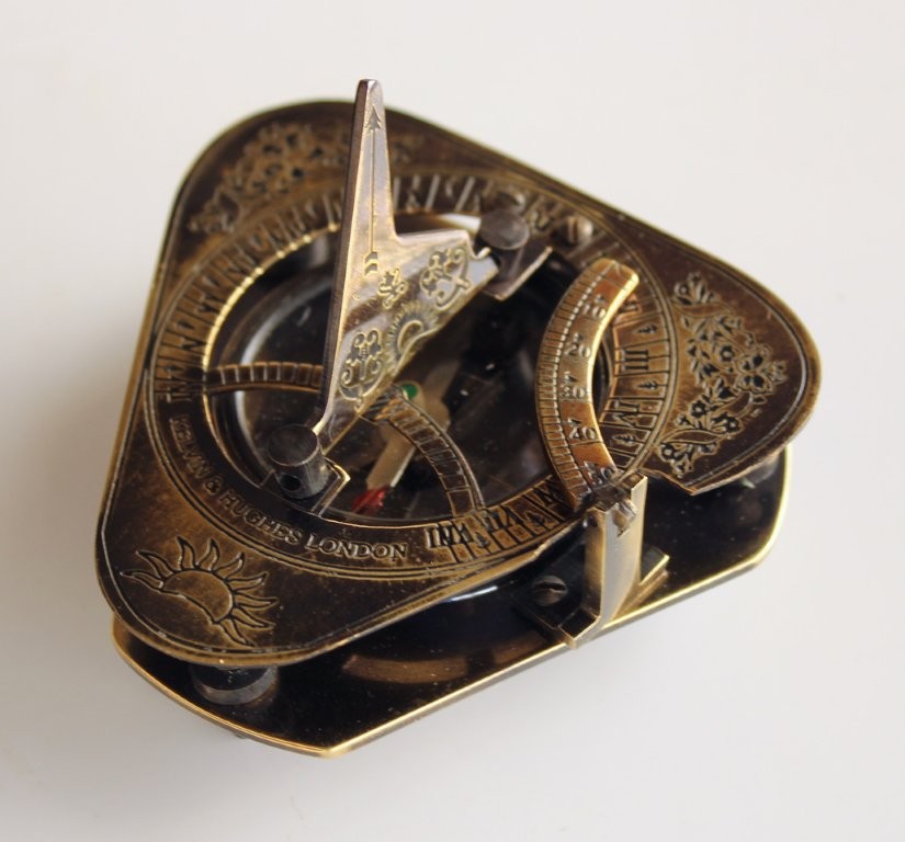 Antique Brass Sun Dial Compass